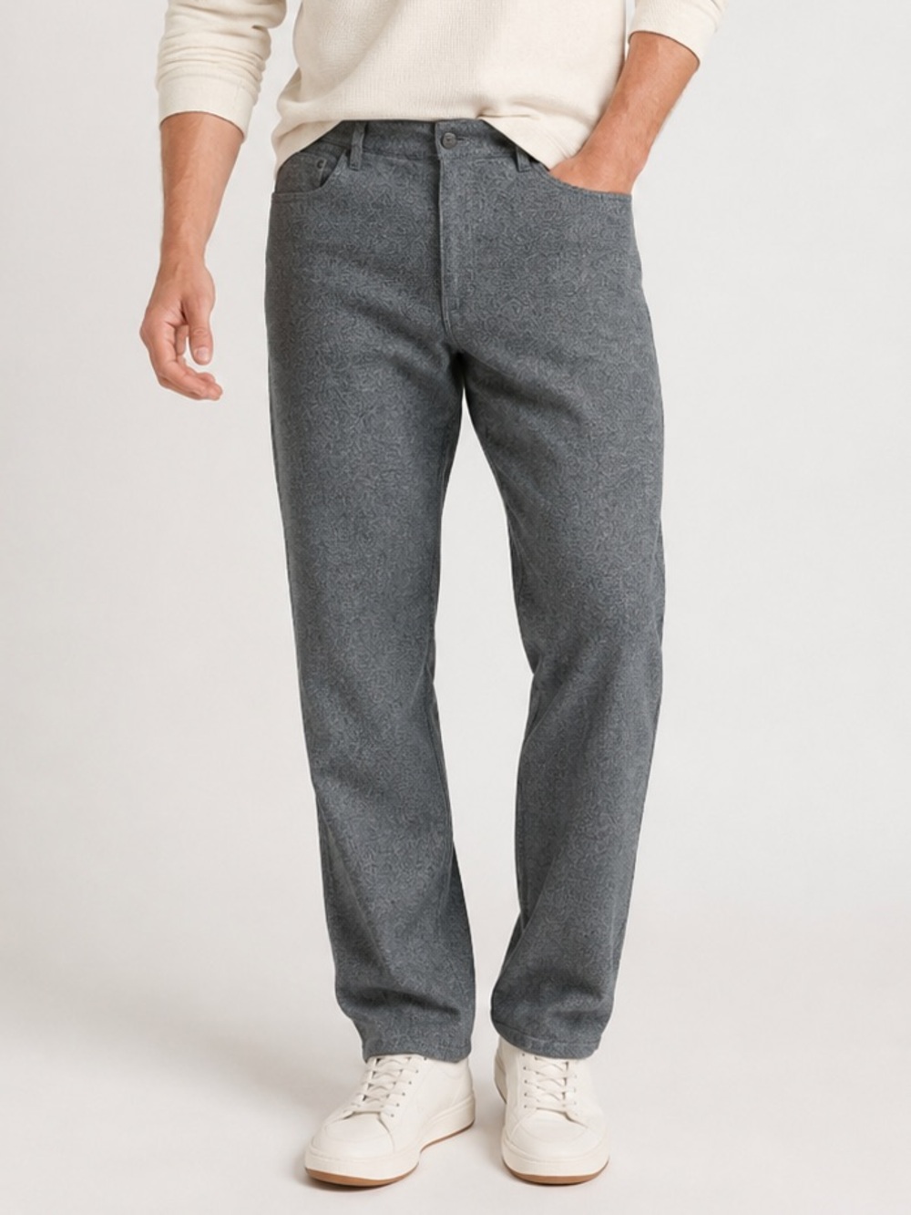 Faherty Pants Mens 30x26 Gray Chino Movement 5-Pocket Organic Cotton Preppy